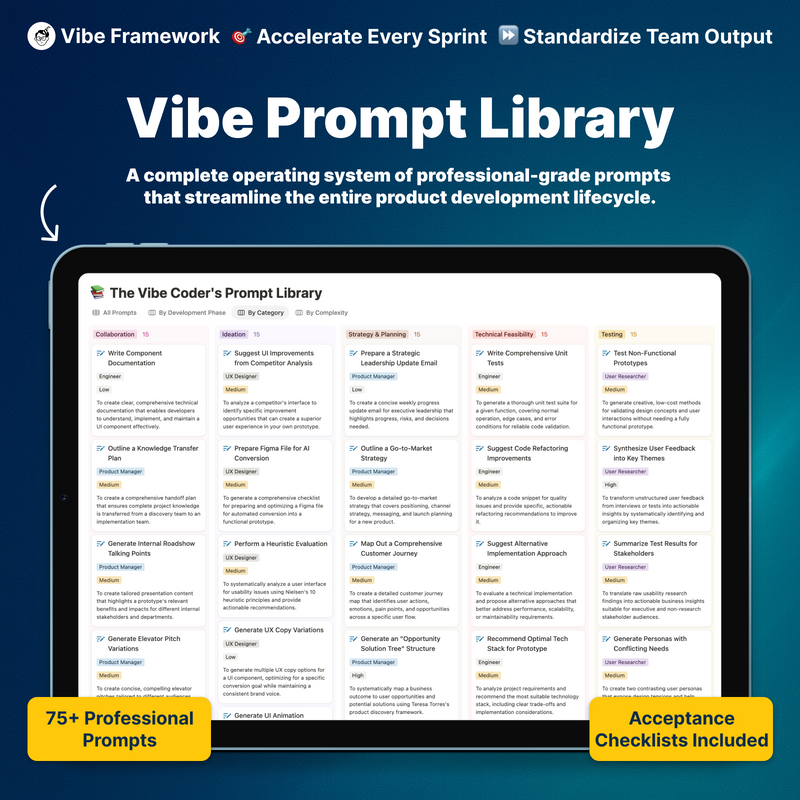 The Vibe Coder's Prompt Library
