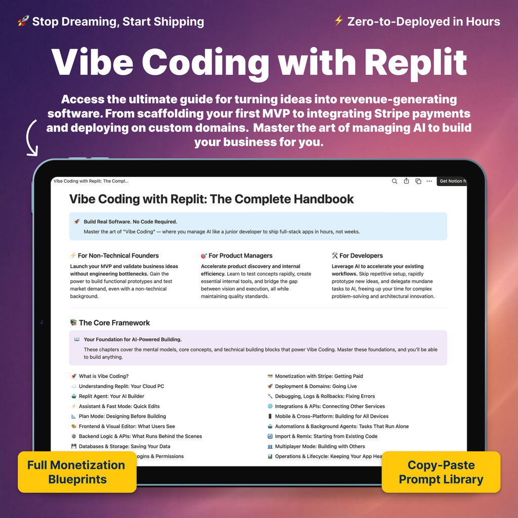 Vibe Coding with Replit: The Complete Handbook